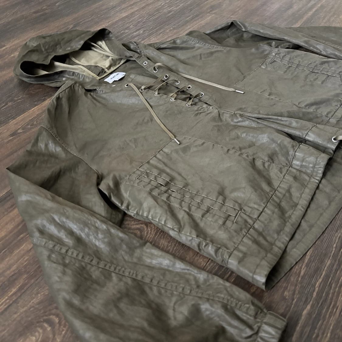 헬무트 랭 레이스업 아노락 자켓 올리브 그린 상품이미지3