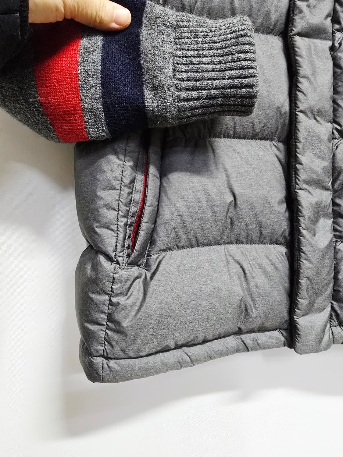 JDX 덕다운패딩 니트 배색 점퍼100 상품이미지3