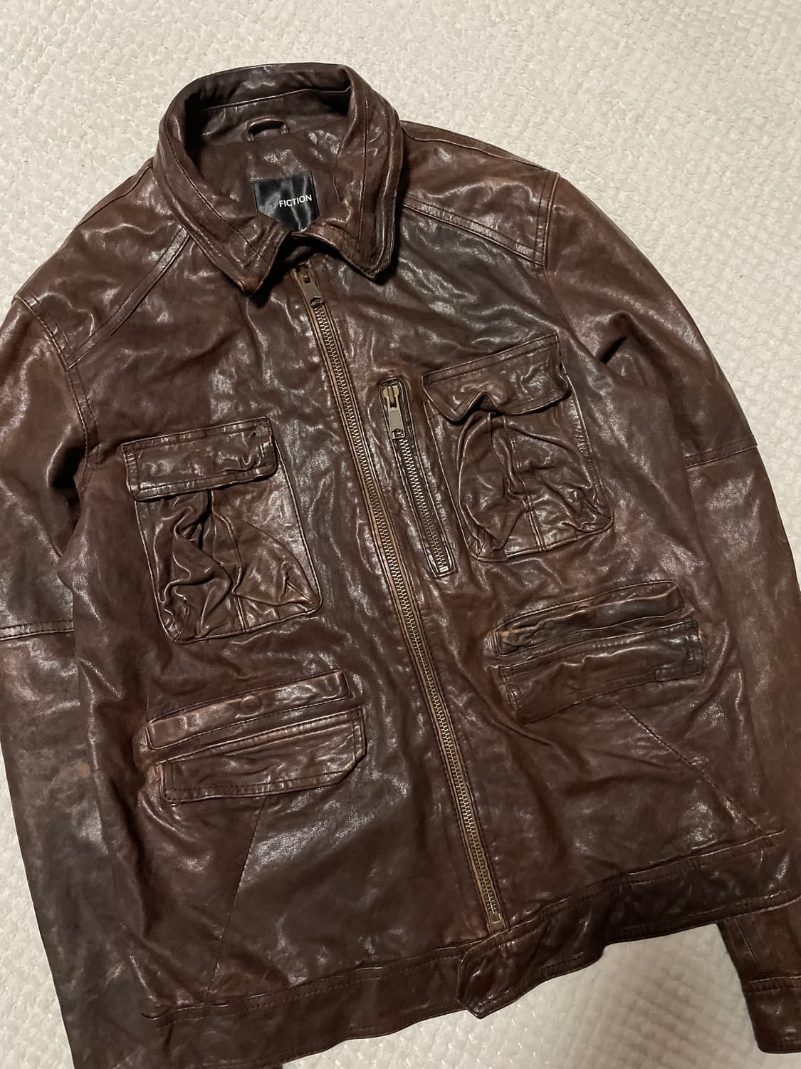 [48] PULF FICTION 레더파크 웨스턴 무드 양가죽 레더 자켓 상품이미지9