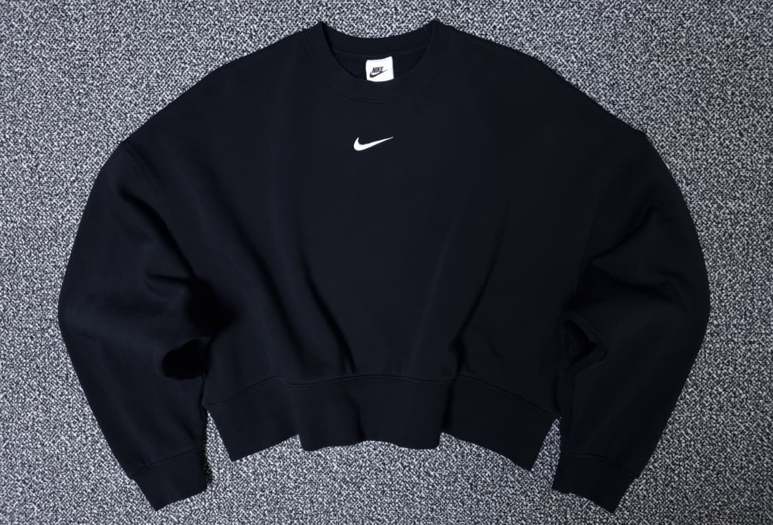 [무료배송][S]나이키 여성용 에센셜 기모 오버핏 크롭티 맨투맨 상품이미지2