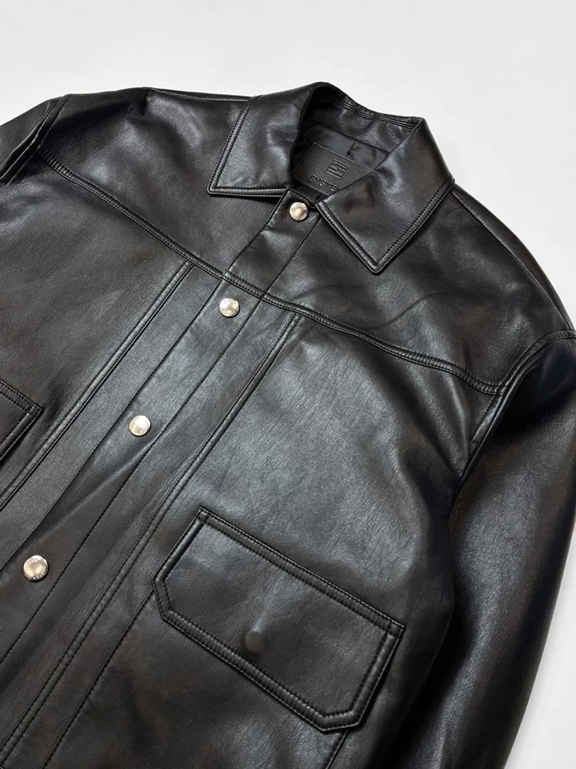 시스템 옴므 21FW 페이크 래더 가죽 자켓 PN5208 상품이미지2