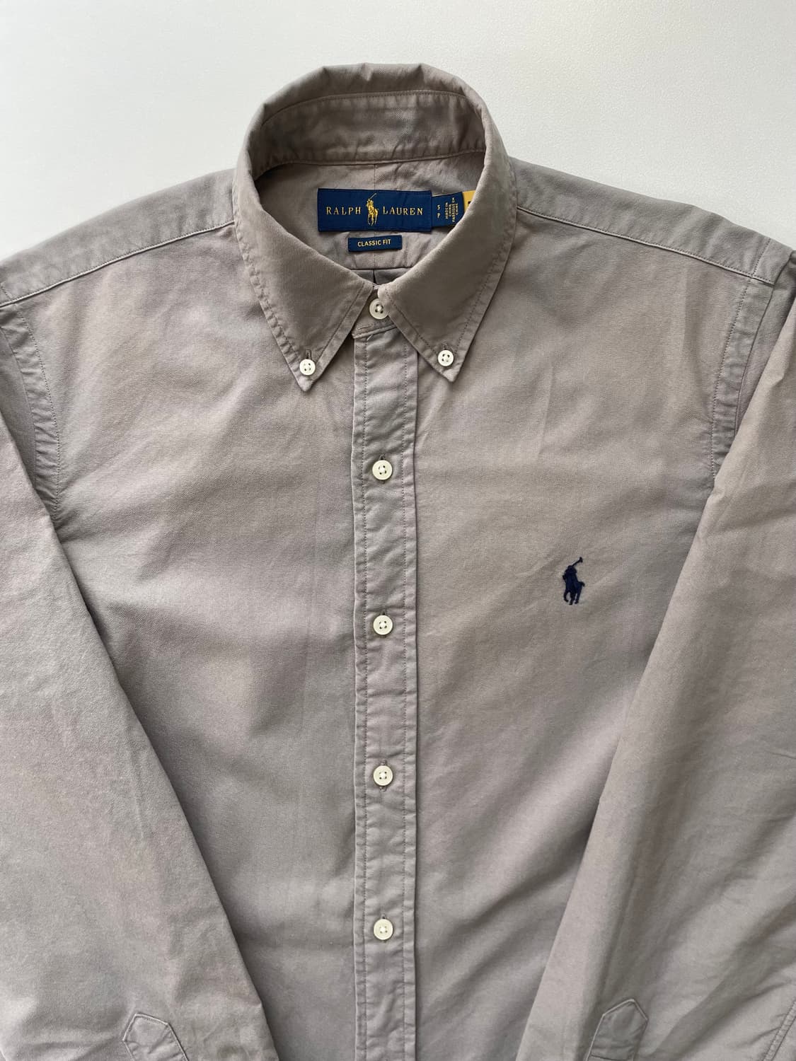 [S] 폴로 랄프로렌 가먼트다이 자수로고 옥스포드 셔츠 QR인증 상품이미지2