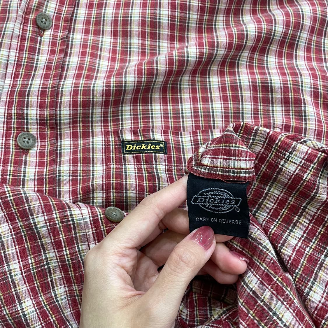 (M) Dickies 디키즈 체크 반팔 셔츠 상품이미지10