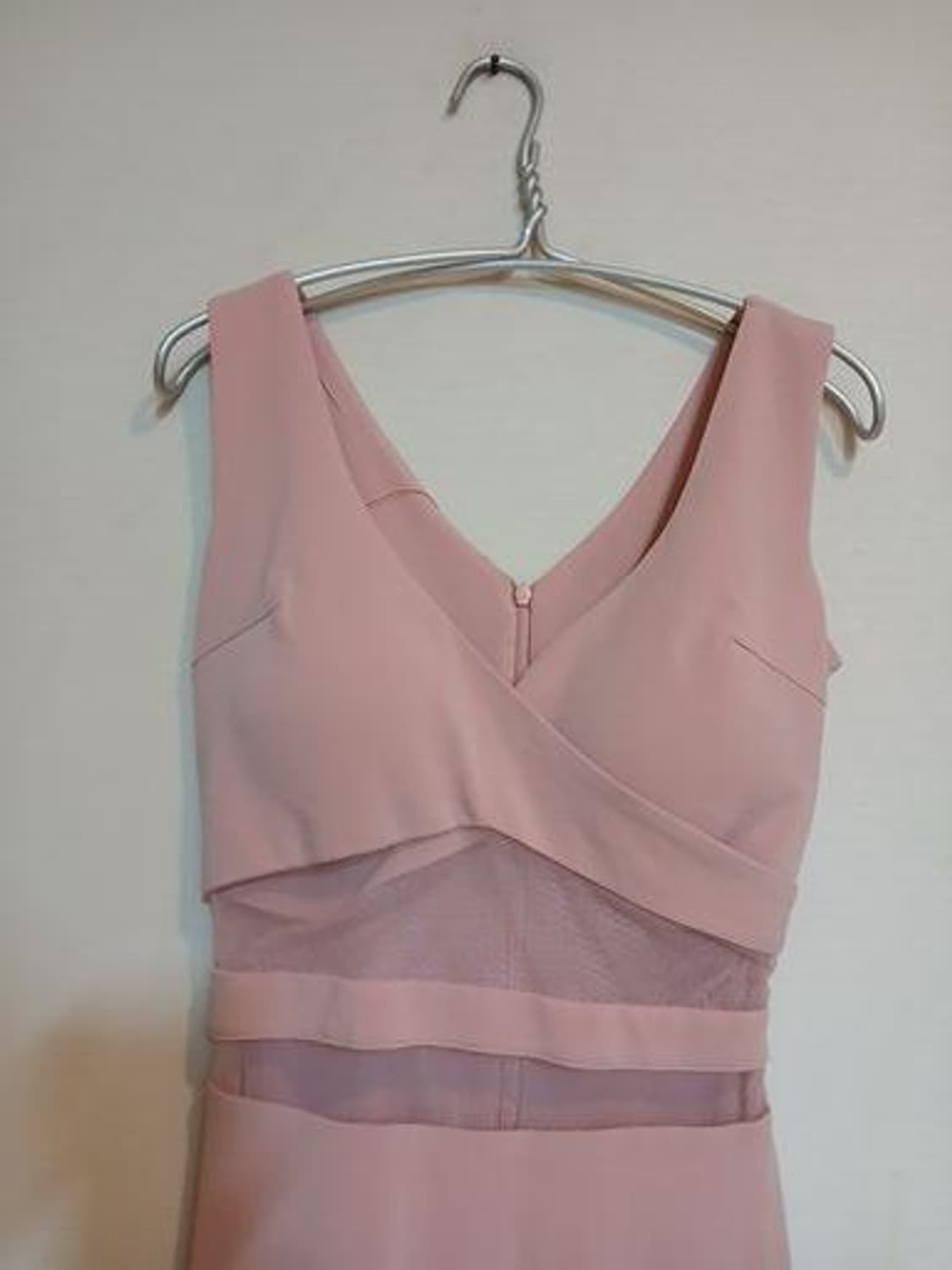 새상품) 파티룩 크롭 딥브이 레이스 슬림 원피스 민소매 드레스 섹시 홀복 상품이미지2