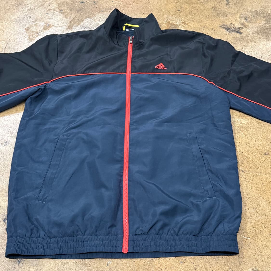 [정품] 아디다스 블랙 네이비 바람막이 자켓 b14 상품이미지3