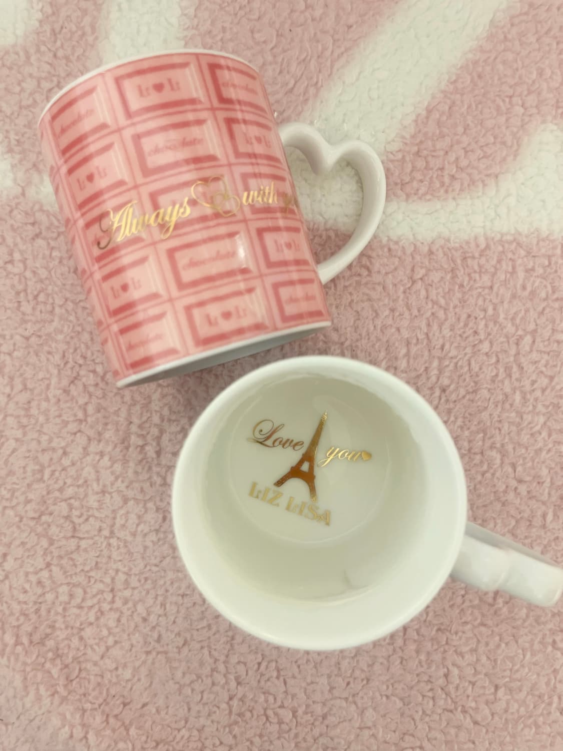 리즈리사 딸기초코 라떼갸루 히메갸루 방꾸템 초콜릿 하트 머그컵 상품이미지3