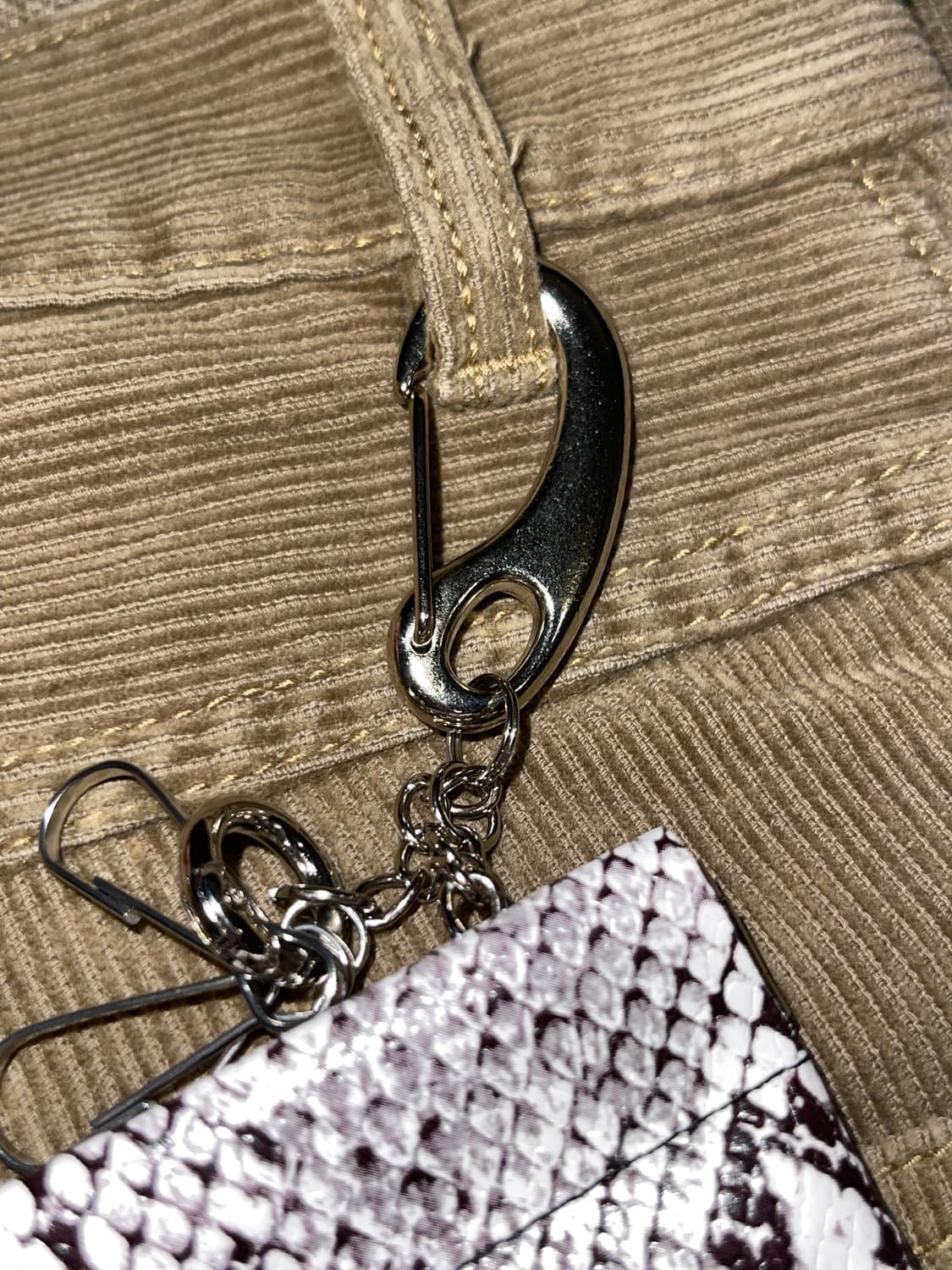 뱀피 가죽 키링 미니 지갑 자석 카드지갑  상품이미지3