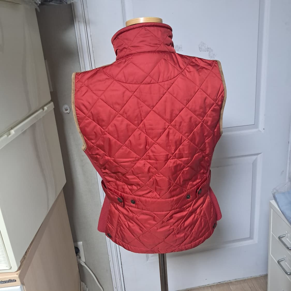 랄프로렌스포츠 여성 퀼팅 자수 스웨이드 베스트 조끼 S 상품이미지2