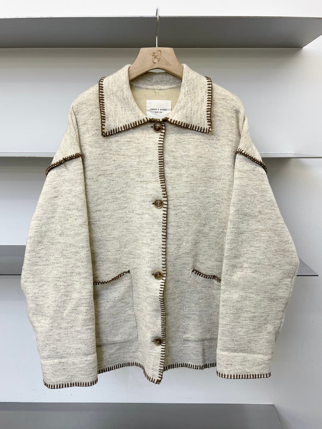 프릭스스토어 스티치 디테일 가디건 상품이미지1