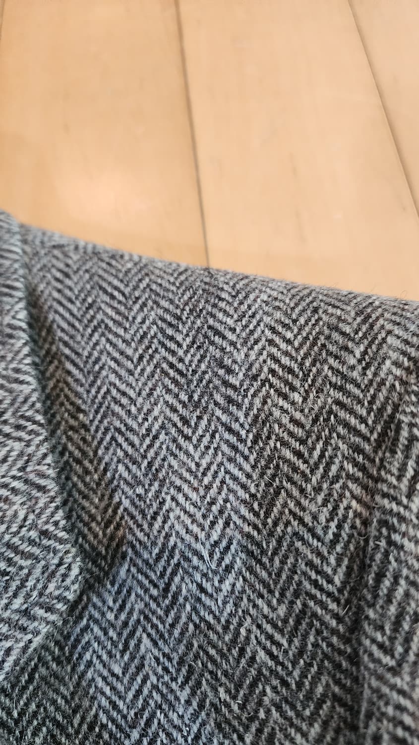 헤링본 그레이/브라운  울자켓 M 상품이미지4