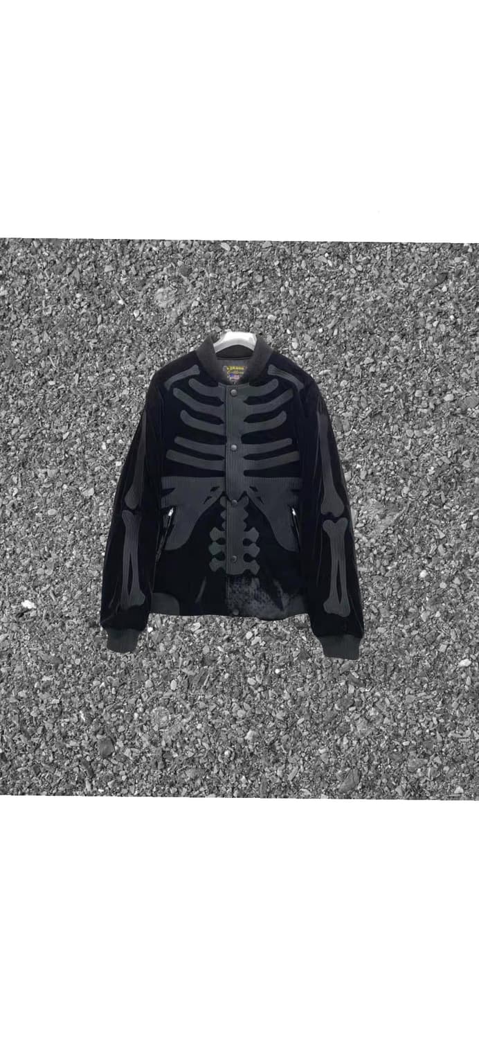 밴슨 레더 벨로아 스켈레톤 블루종 자켓 50주년 상품이미지1