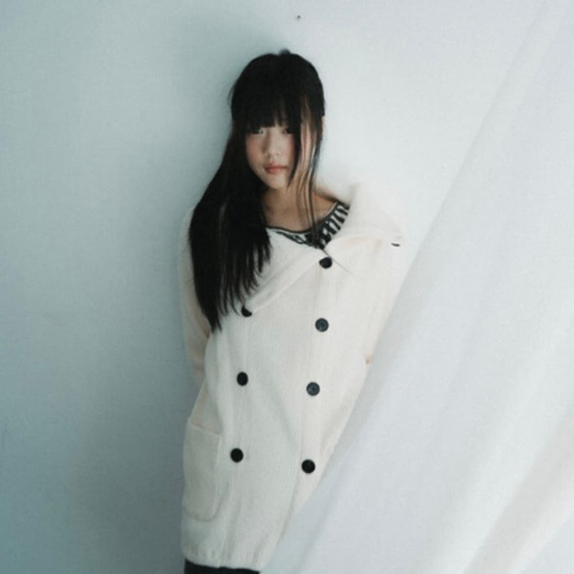 인앤양인하모니 더블 버튼 가디건 크림 상품이미지4