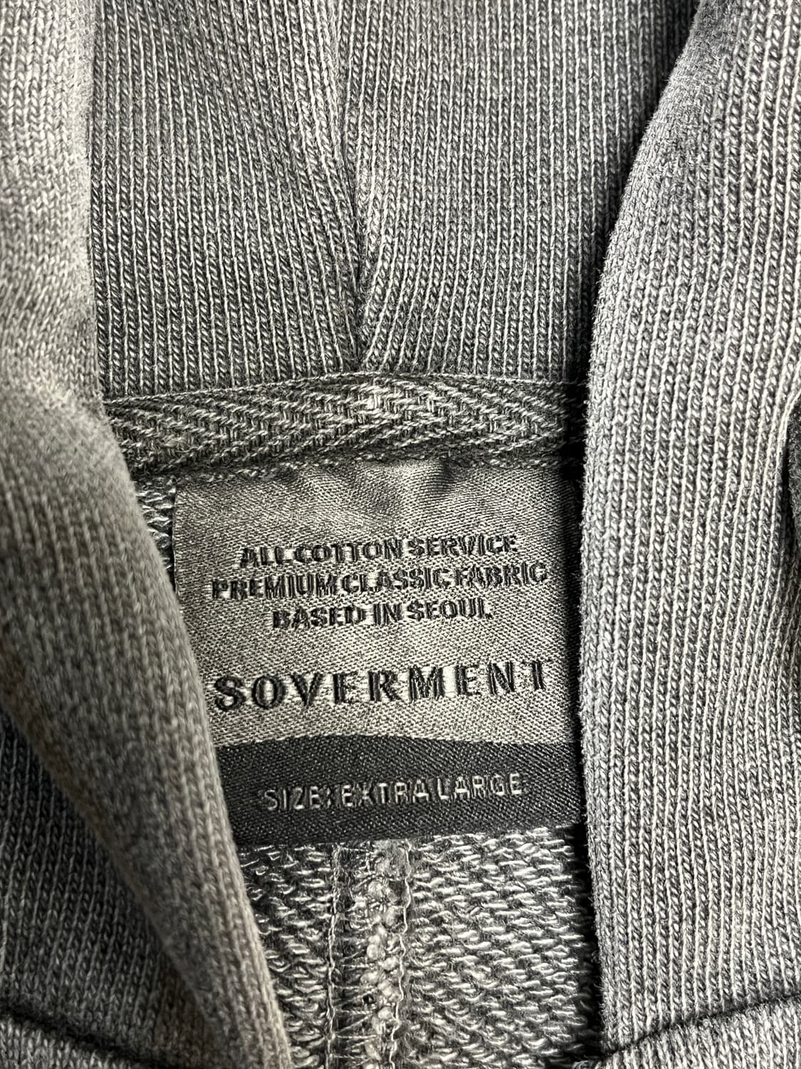 [XL] 소버먼트 피그먼트 차콜 후드집업 상품이미지4