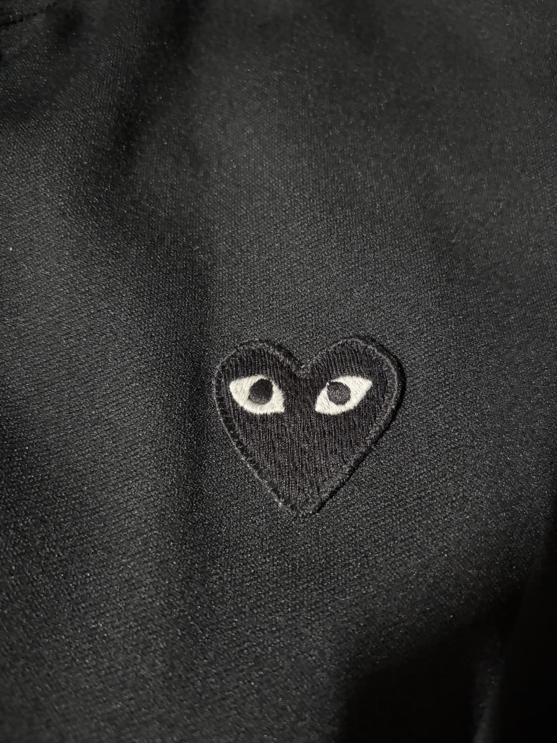 정품)꼼데가르송 빅하트 후드집업 블랙 상품이미지3