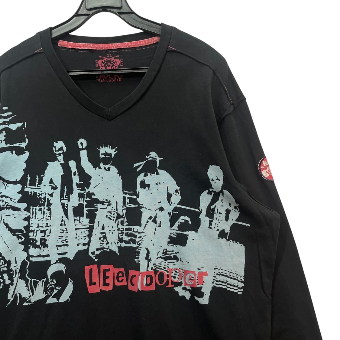 Lee Cooper Graphic V-Neck Long Sleeve T 상품이미지4