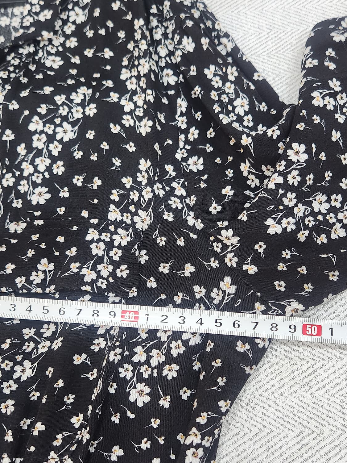 [M] 자라 ZARA 플라워 리본 롱 원피스 M 상품이미지9