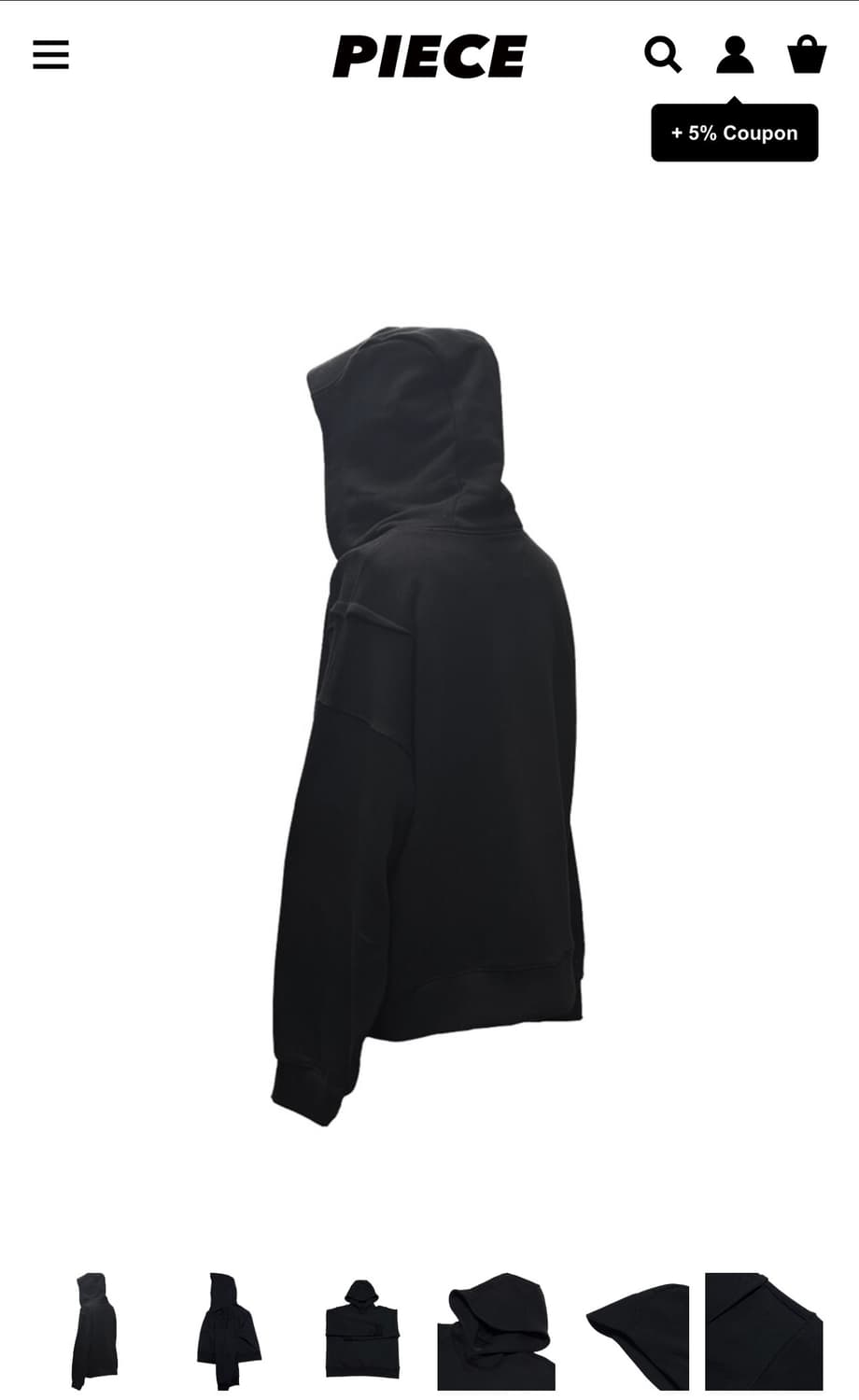 [1] 피스 숄더 드랍 후드티 상품이미지1