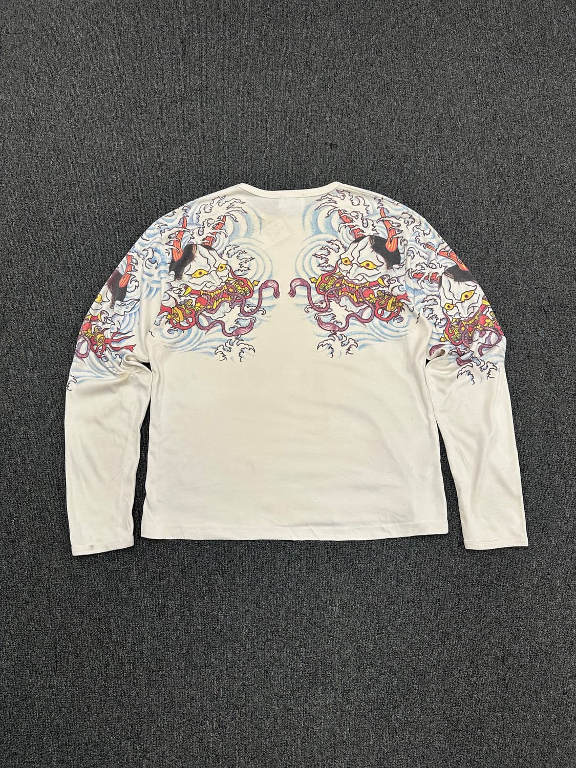 L)Japanese vintage 풍신뇌신도 그래픽 롱슬리브 상품이미지6