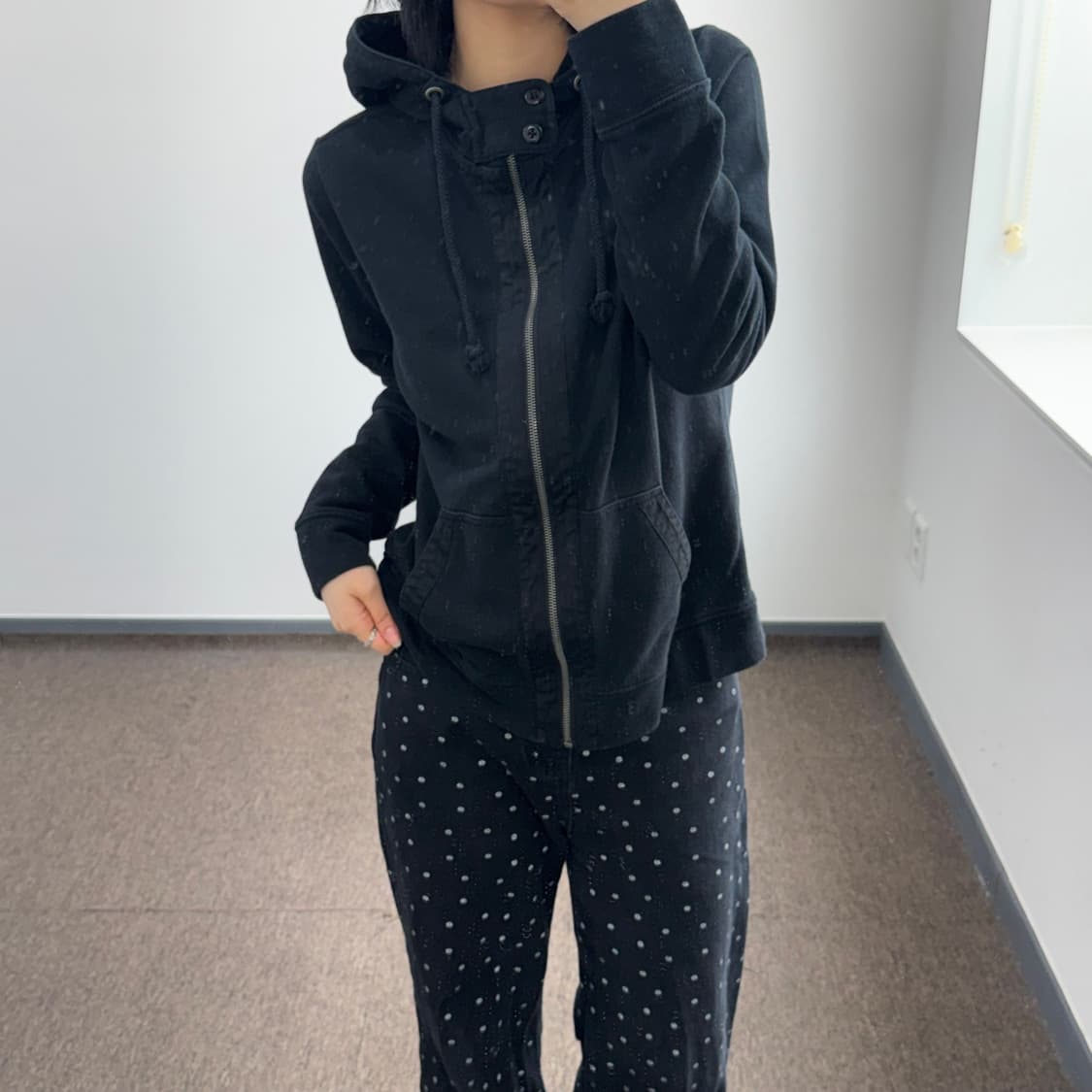 Polo 하이넥 버튼업 블랙 후드집업  상품이미지2