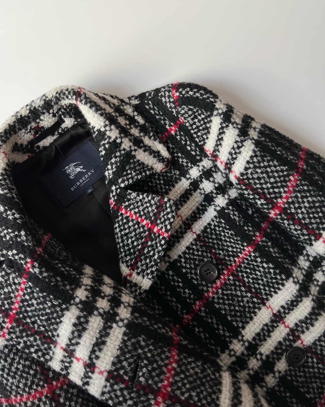 버버리 울 체크 코트 상품이미지3