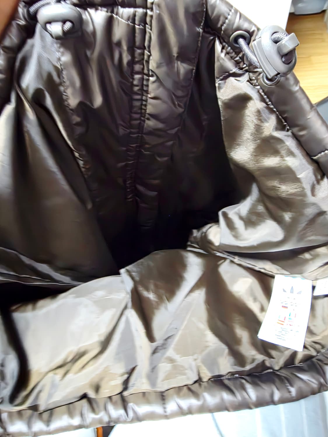 [아디다스] 빈티지 감성 초코브라운 오리지널 스포츠 유광 퀼팅 자켓 M( 상품이미지5