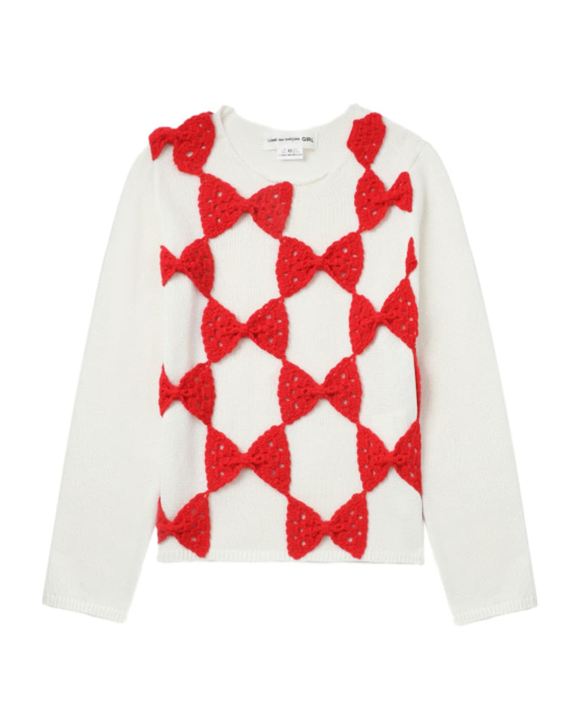 새상품 꼼데가르송 걸 레드리본 스웨터 XS 상품이미지1