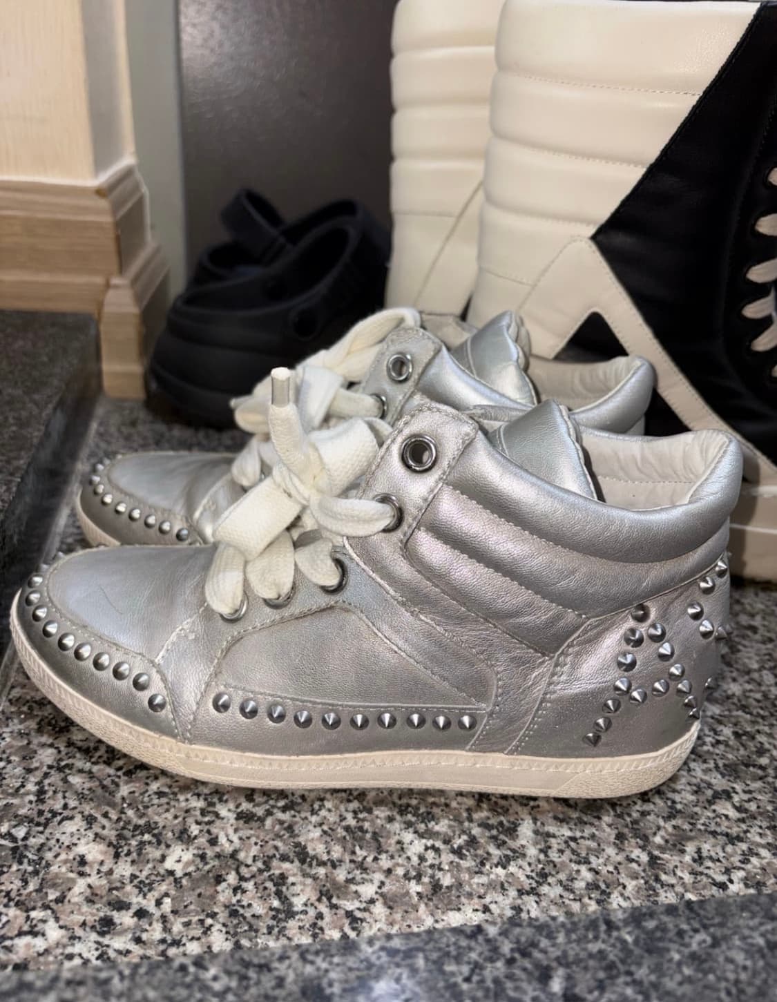 ASH 아쉬 애쉬 스터드 실버 하이탑 상품이미지1