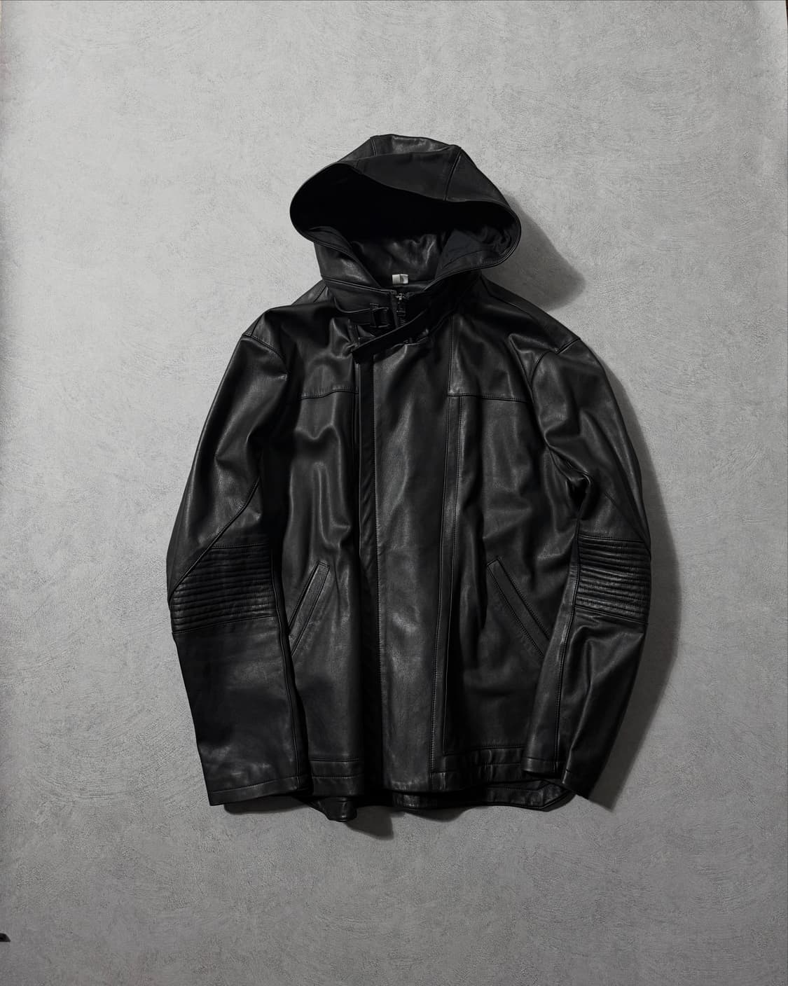 헬무트랭X트래비스스캇 카우스킨 후드 레더자켓  상품이미지1