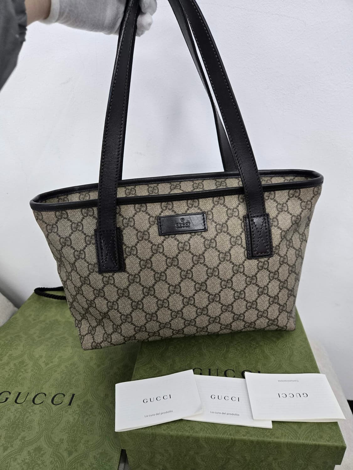 [보증서 정품] 구찌 시그니처 토트 숄더백 상품이미지5