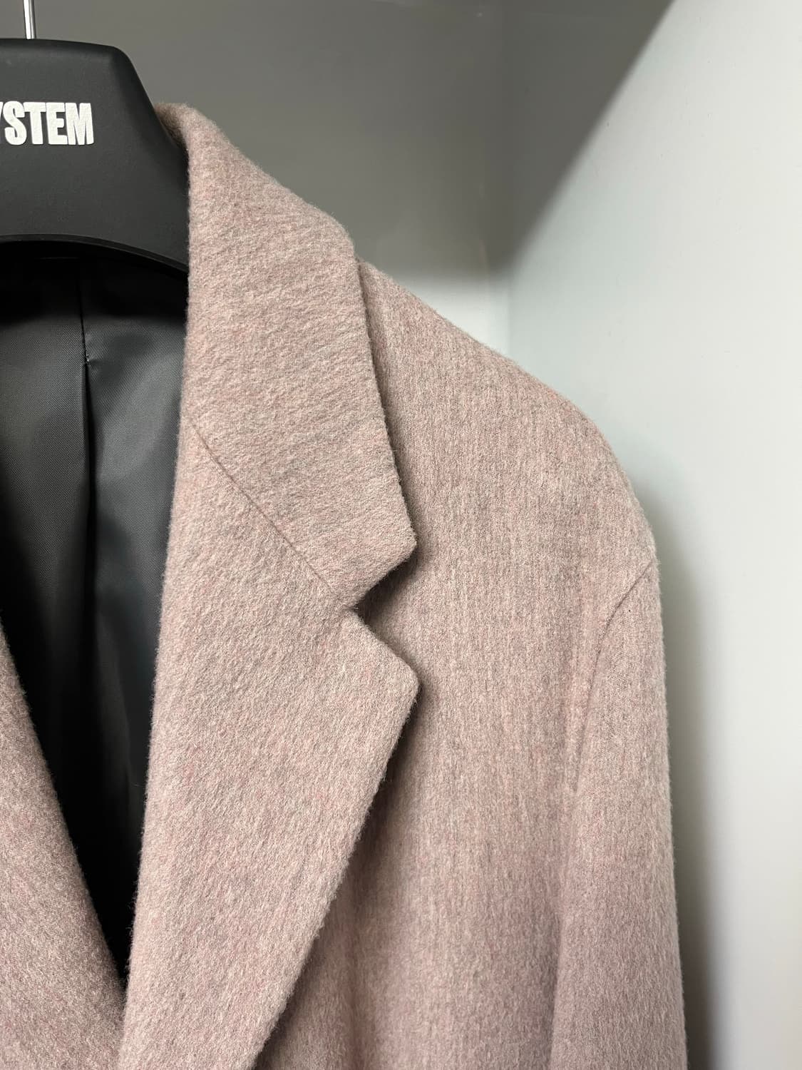 시스템옴므 멜란지핑크 오버핏 핸드메이드 코트 95사이즈 상품이미지3