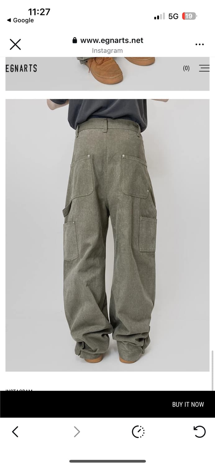 이지앤아트 워크팬츠 카키 상품이미지3