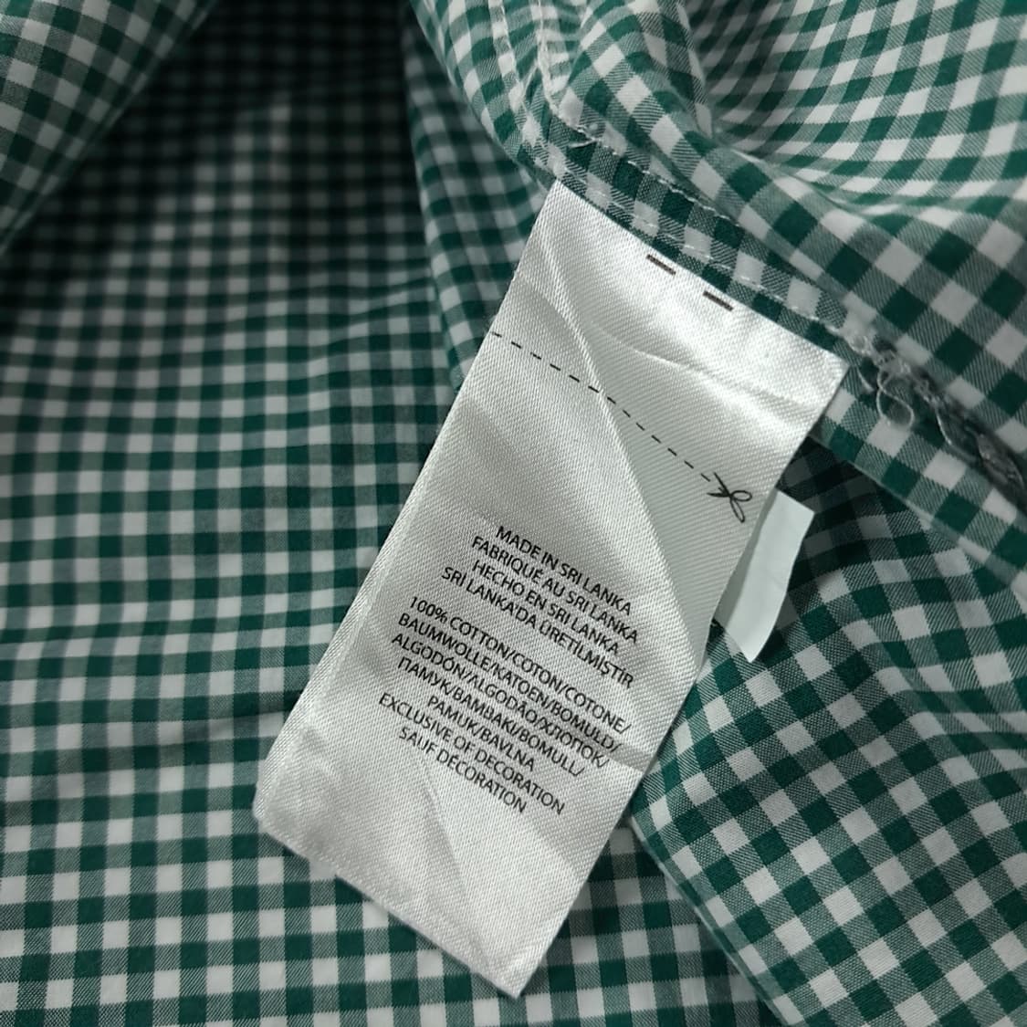 CK588 2XL 폴로 그린 마이크로깅엄체크 셔츠 남방 상품이미지5
