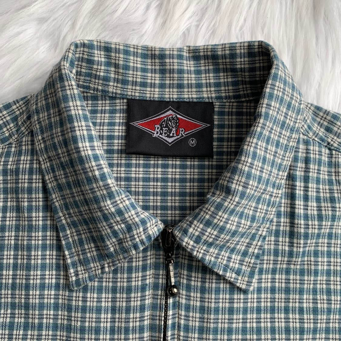 일본 빈티지 BEAR 아웃포켓 체크 셔츠 점퍼1924 상품이미지3