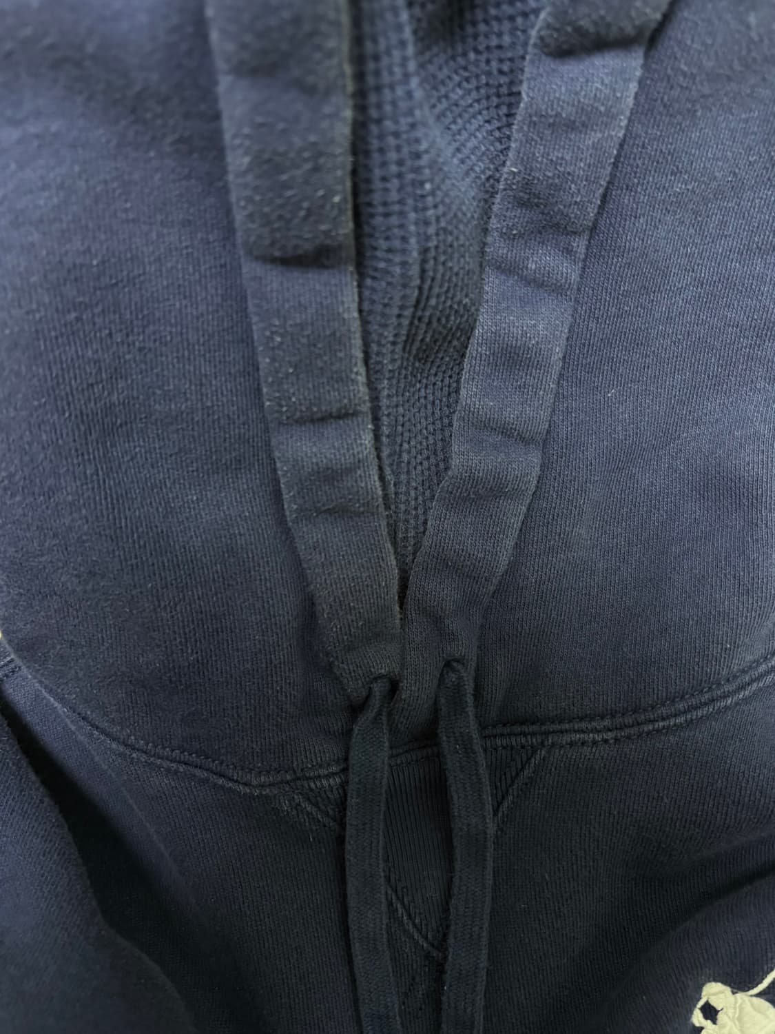 폴로 빅포니 네이비 와플 후드티 상품이미지5