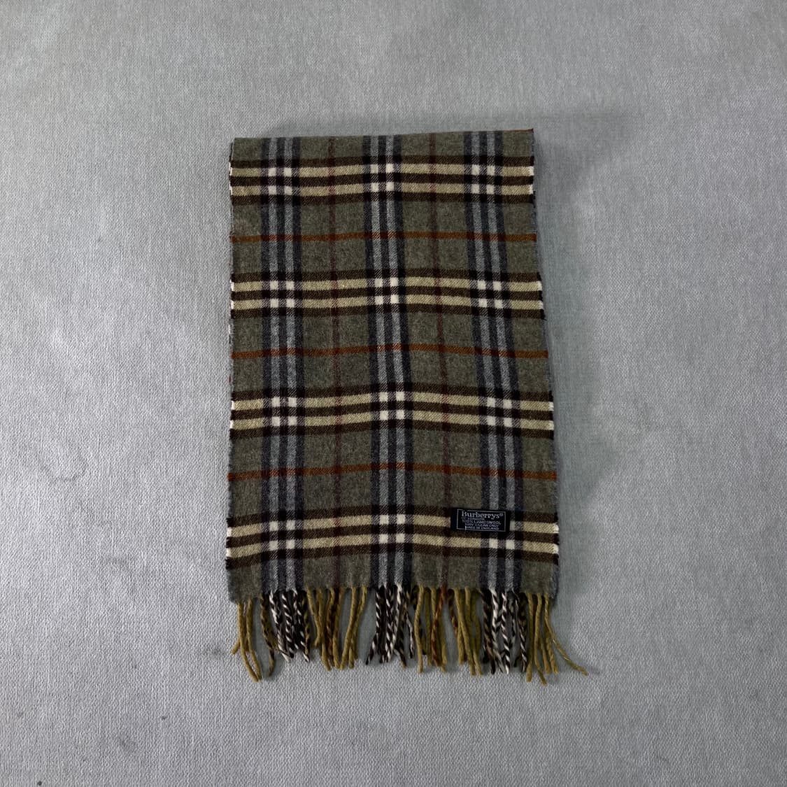 버버리 노바체크 램스울 그린 머플러  상품이미지2