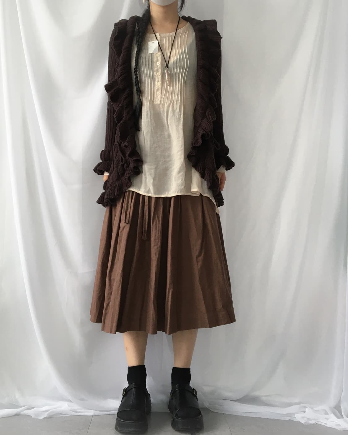 Ruffle point knit cardigan 상품이미지6