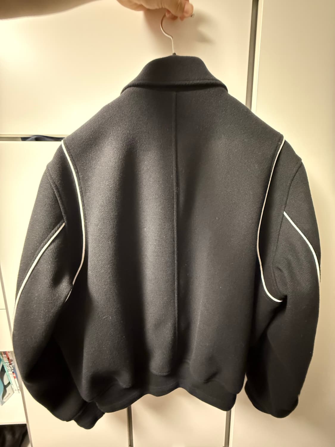 울 (wool)2 way 바시티 자켓 _블랙 상품이미지3