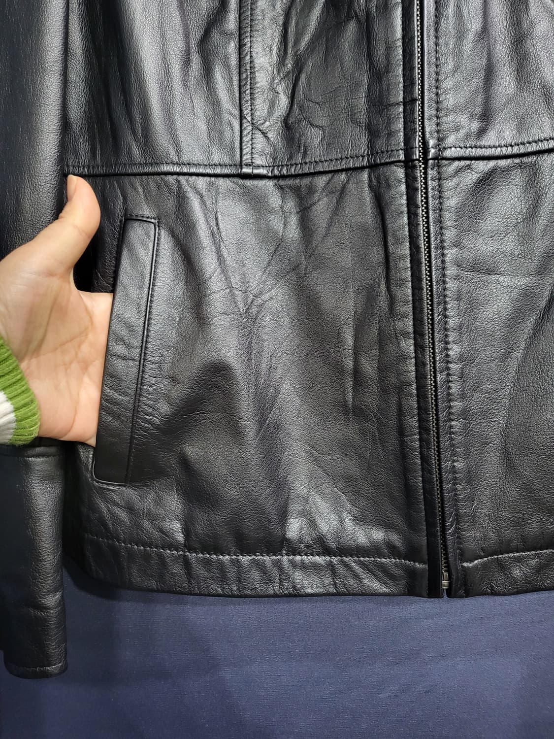 인터크루 소가죽 슬림핏 자켓 상품이미지3