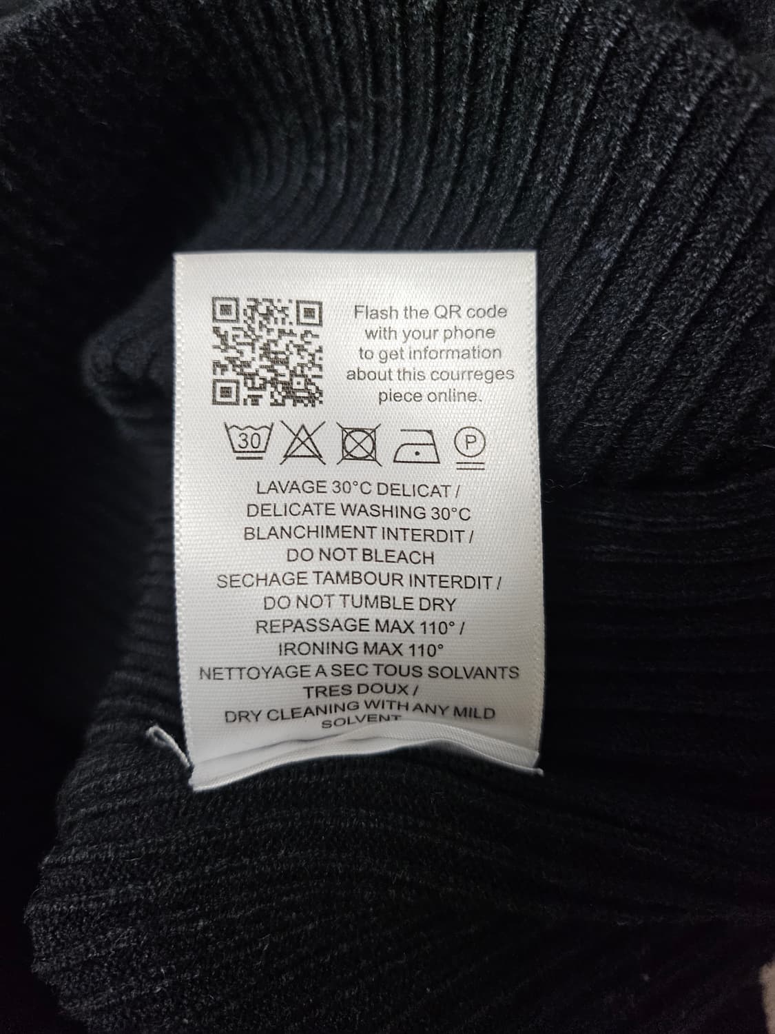 꾸레쥬 여성 리에디션 립하이넥 니트 S 상품이미지5