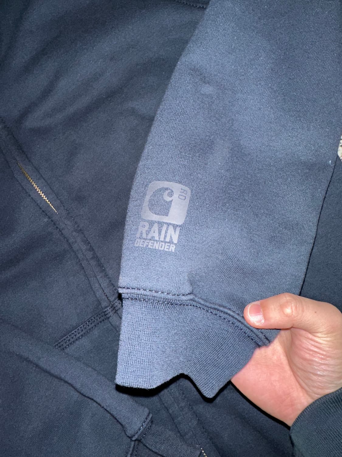 칼하트 Rain Defender 네이비 후드집업 S 상품이미지4