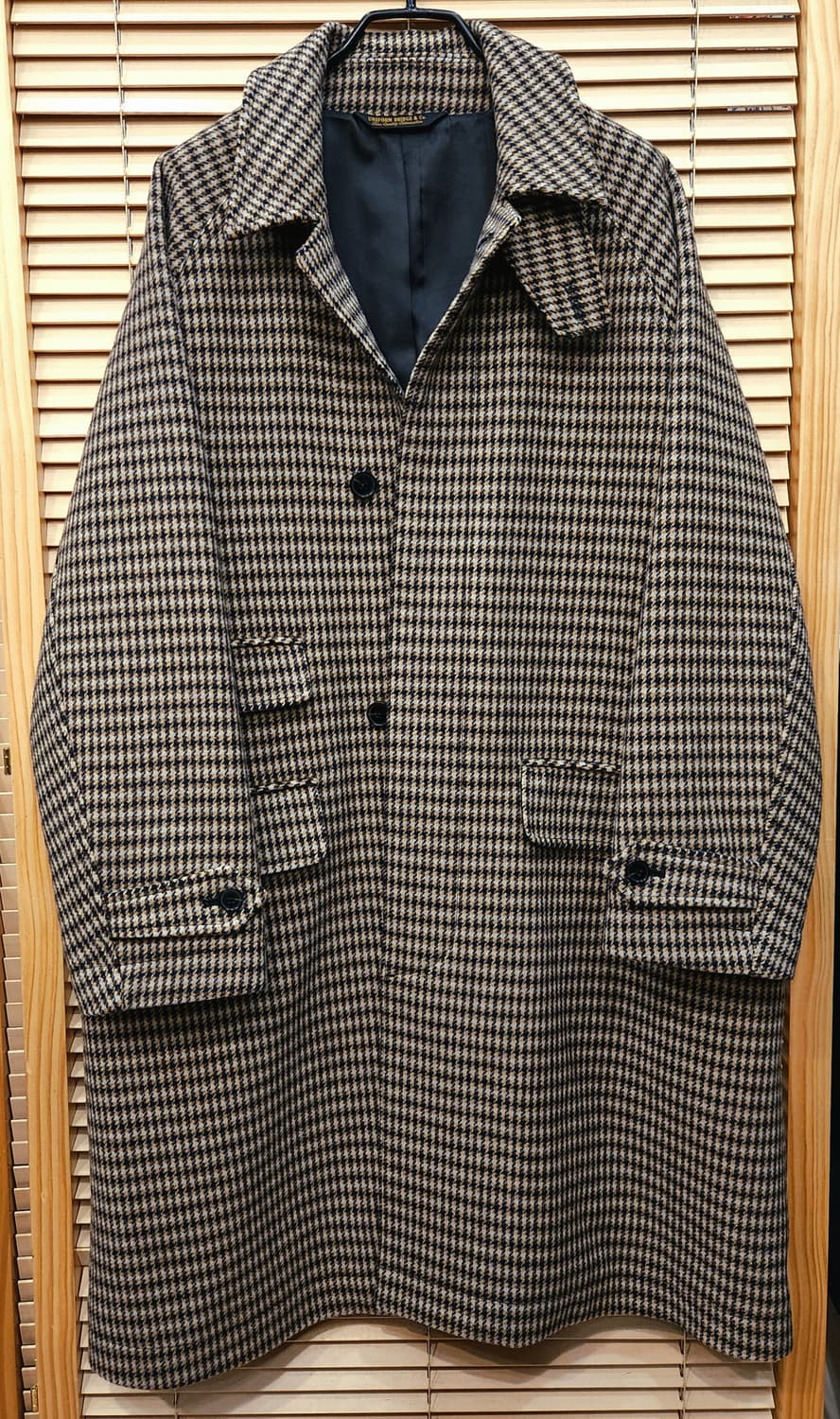 유니폼브릿지 남성체크 발마칸코트 상품이미지1