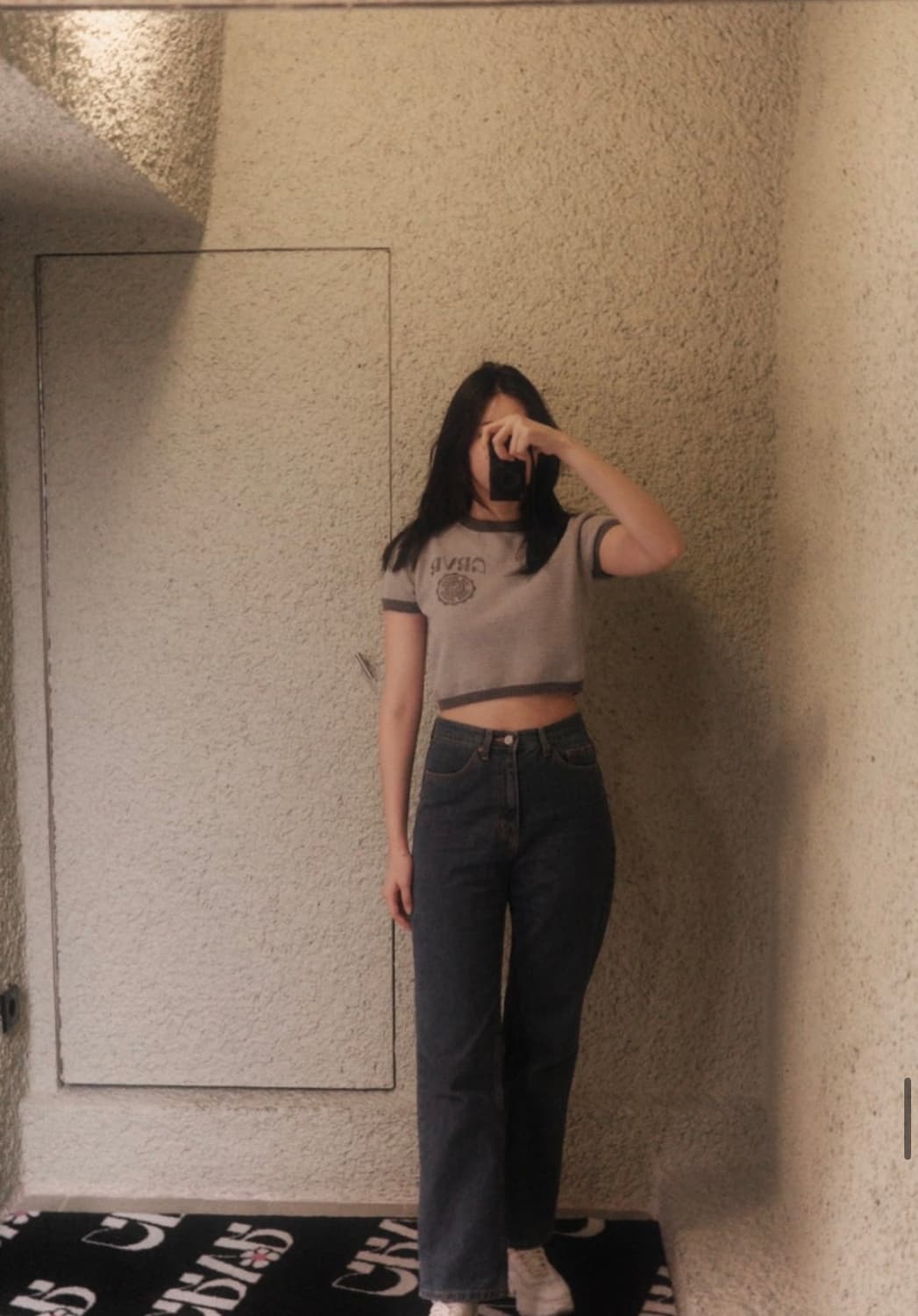 그로브 22FW 세미 크롭 반팔 니트 상품이미지2