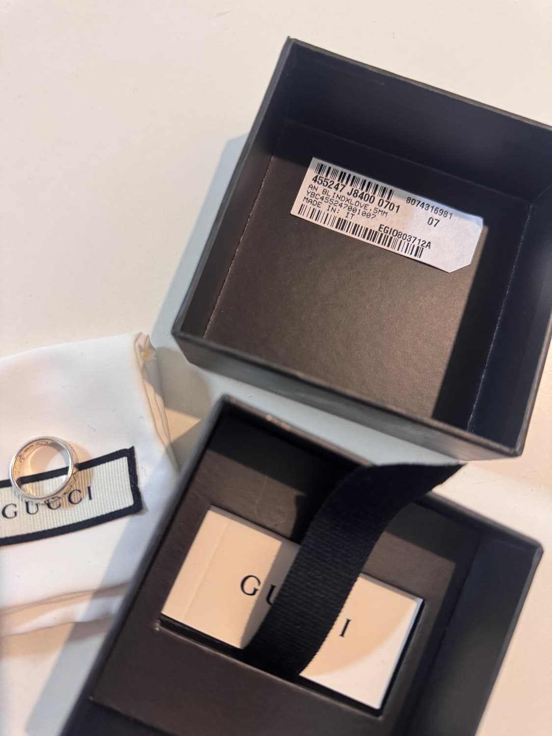 구찌 블라인드포러브 반지 7호 상품이미지3