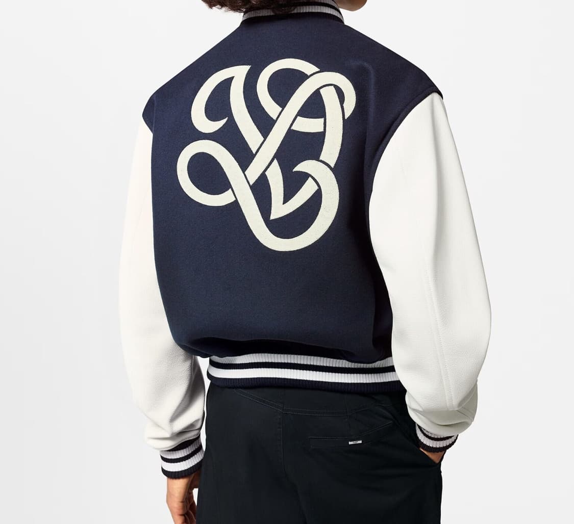 (S+ / 52) / 루이비통 카프스킨 네이비 블루 바시티 자켓 상품이미지9