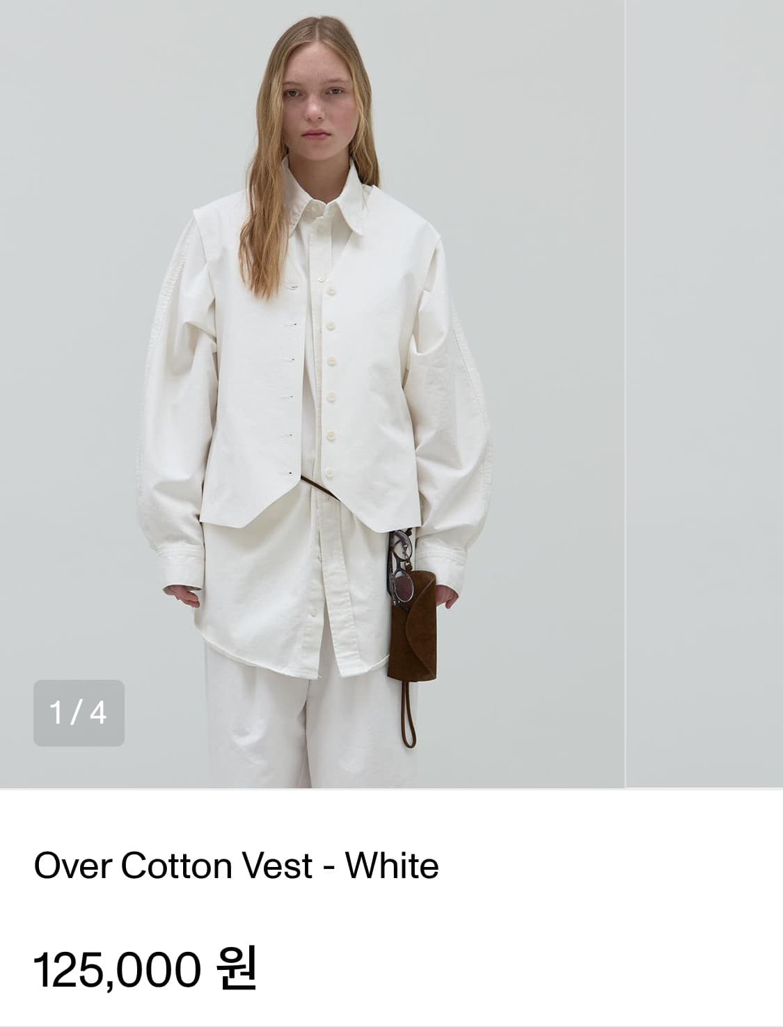 Repos over cotton vest white리포스 오버 코튼베스트 상품이미지1