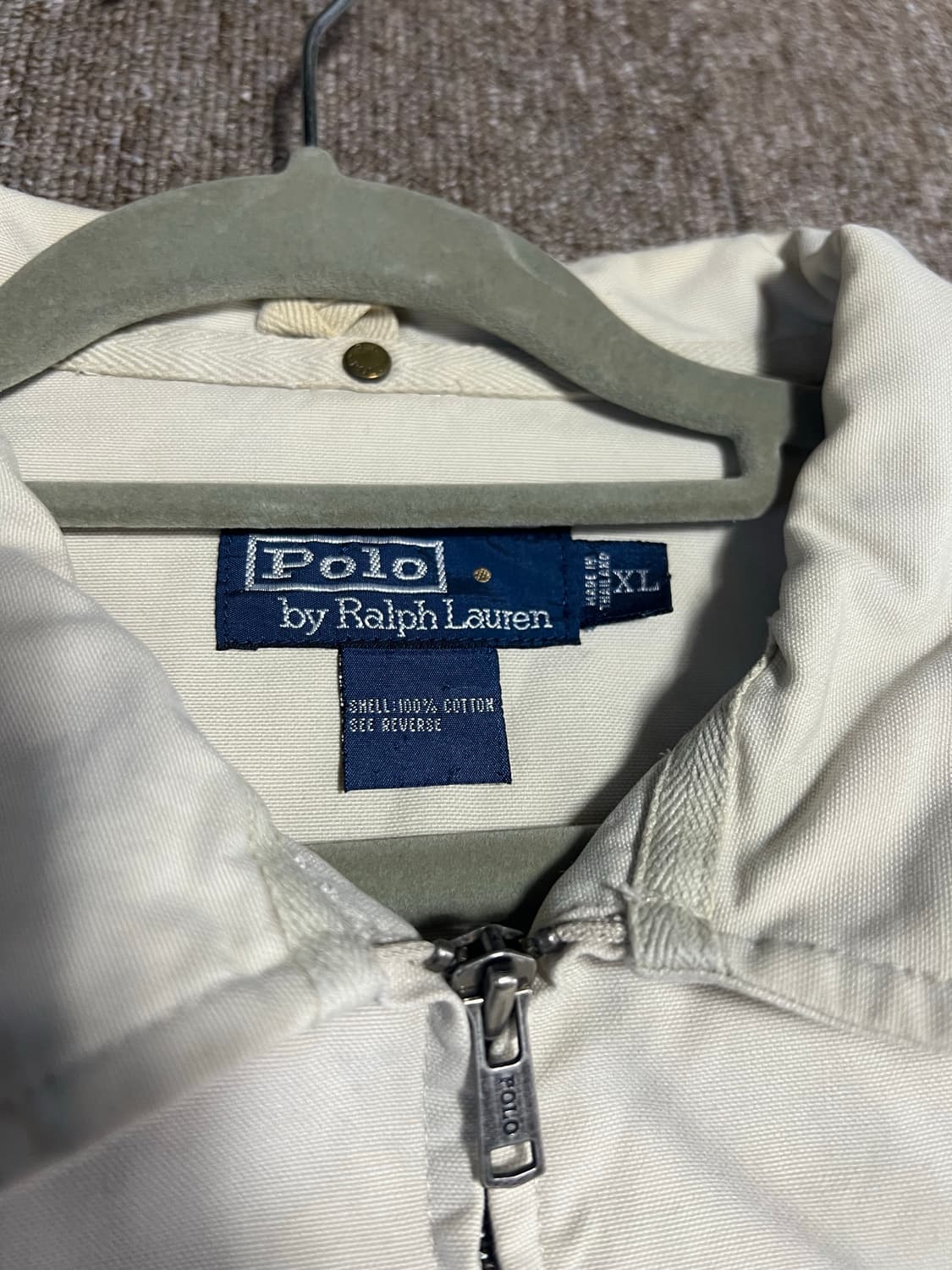 폴로 랄프로렌 블루종 자켓 아이보리 XL 상품이미지3