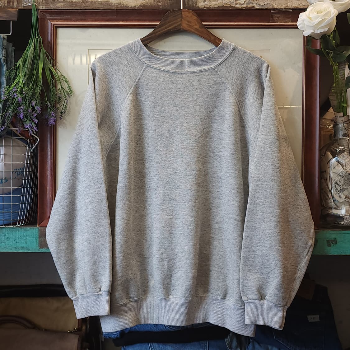 90s 헤인즈 빈티지 스웻셔츠 플레인 스웻셔츠 라이트 그레이 xl 상품이미지1