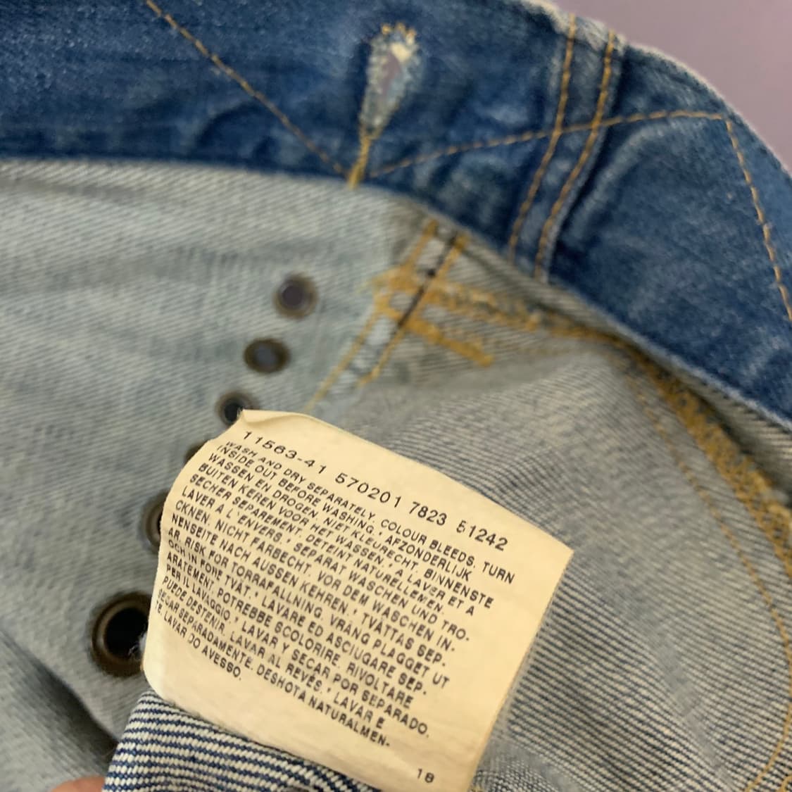 L LEE 리 00s 빈티지 여성 슬림 펀칭 데님 청자켓 상품이미지7