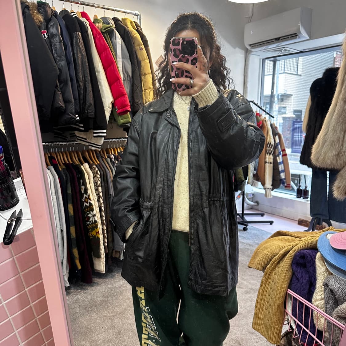 DURANTE 소가죽 하프 사파리 코트(자켓)L 상품이미지9