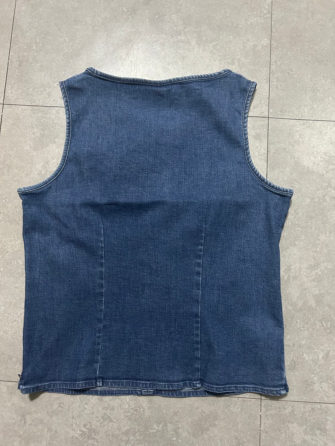 90s  리바이스 여성용 빈티지 인디고 데님 슬리브리스 55size   상품이미지5